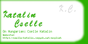 katalin cselle business card